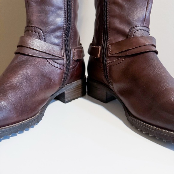 Melia Brown Genuine Leather Knee-High Boots Riding Style EU 37 - Picture 7 of 12